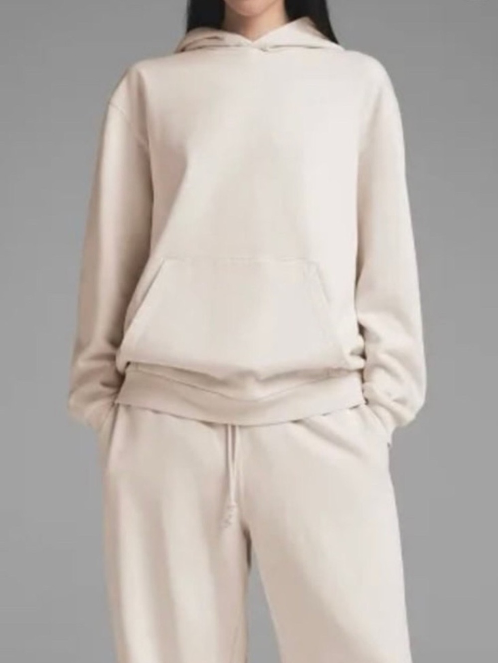 Skims Boyfriend Fleece Pullover Hoodie Buff Size Medium - Picture 1 of 2